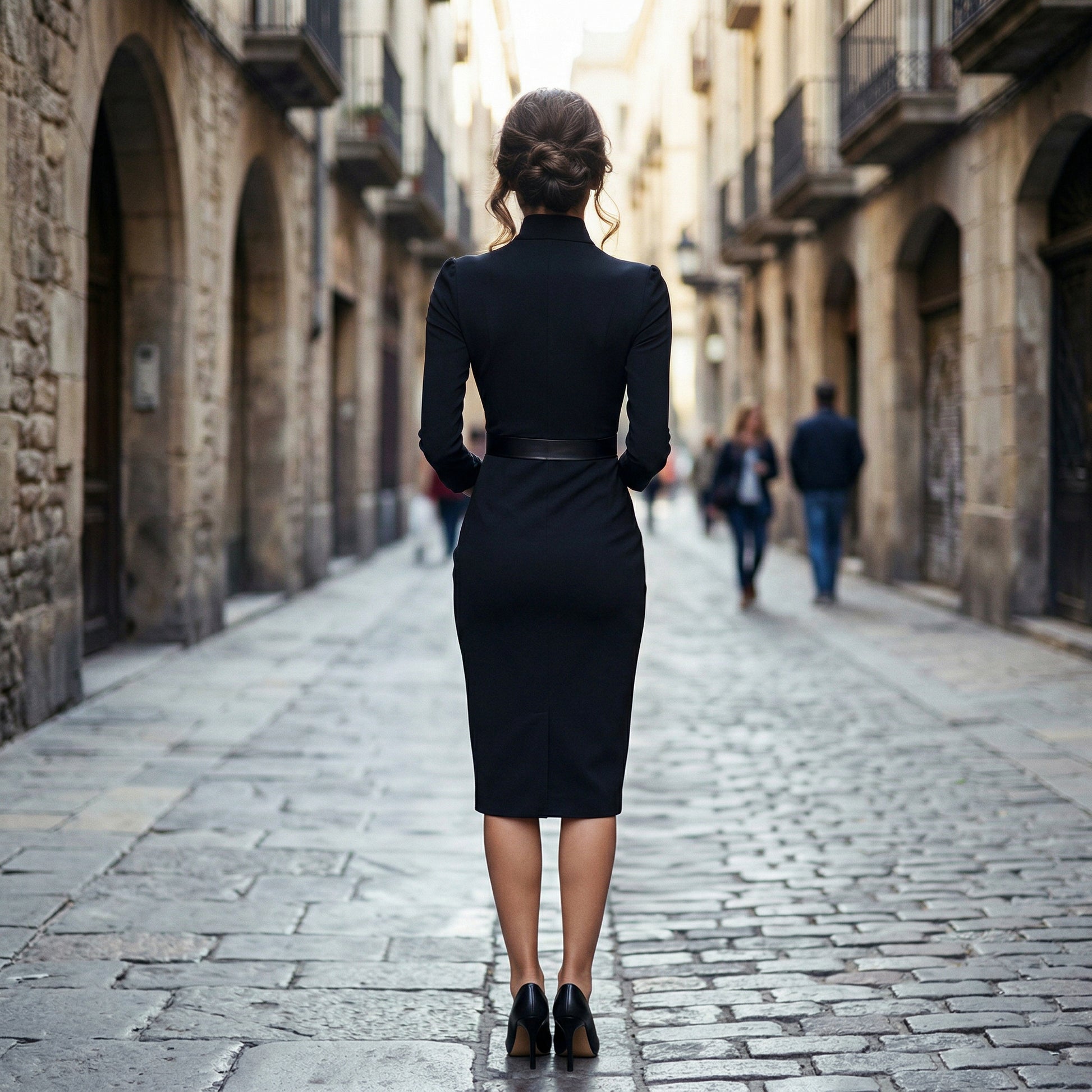 Elegant Black Sheath Dress for Women