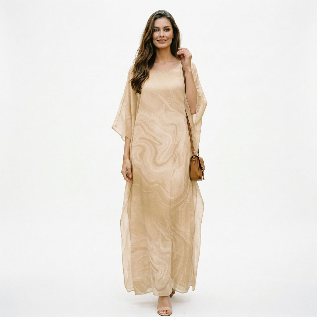 long chiffon dress woman brand Elegant Chiffon Maxi Dress for Women