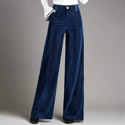 Elegant Flare Velvet Pants for Women