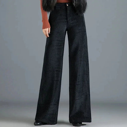 Elegant Flare Velvet Pants for Women