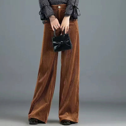 Elegant Flare Velvet Pants for Women