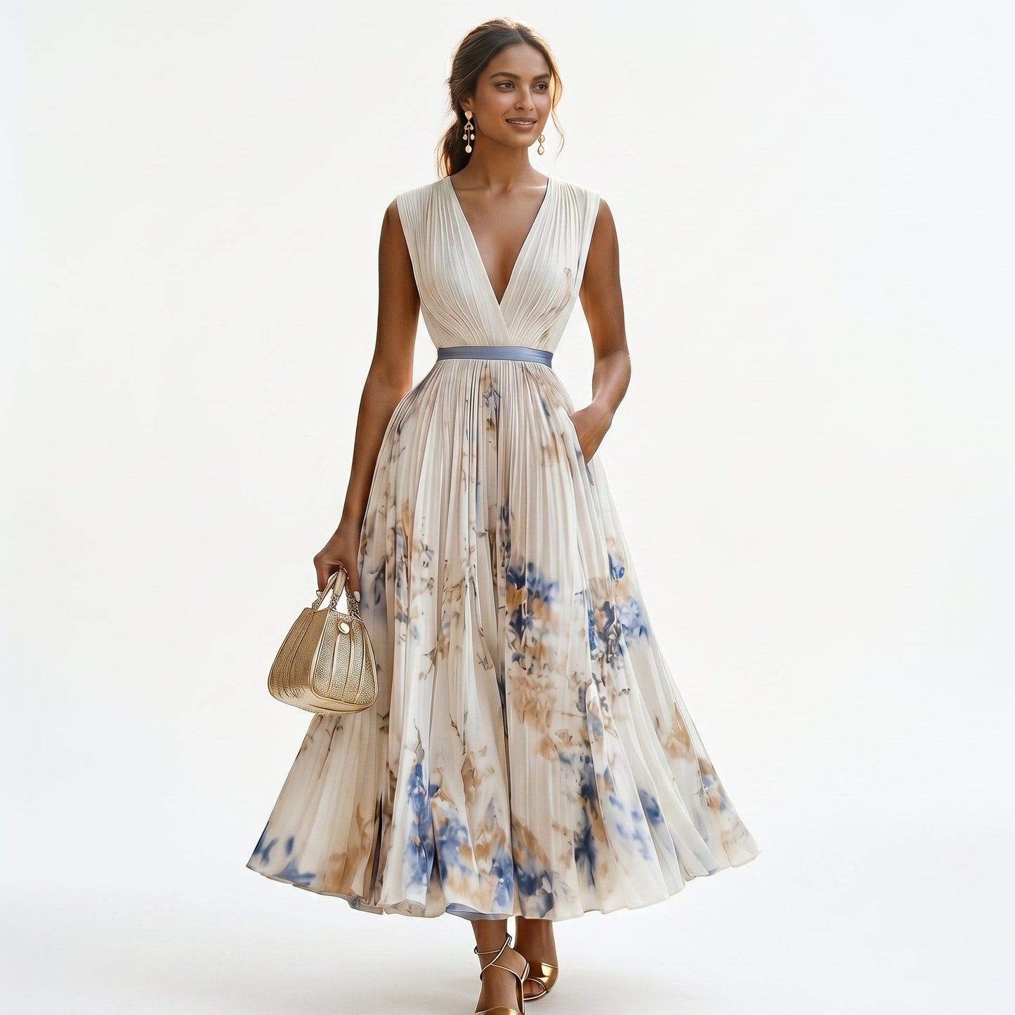 Elegant Floral Long Sleeve Maxi Dress for Women DONE
