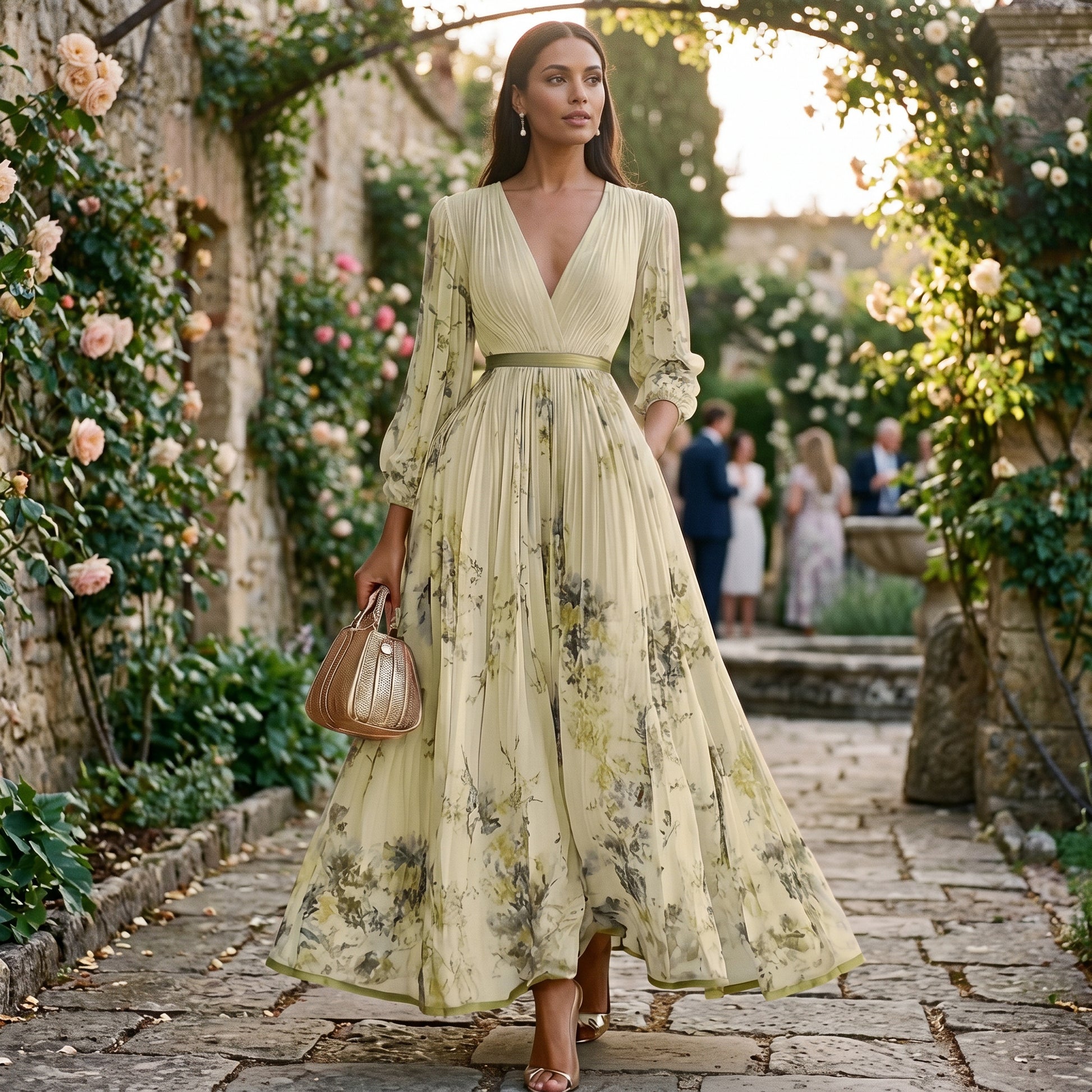 Elegant Floral Long Sleeve Maxi Dress for Women DONE