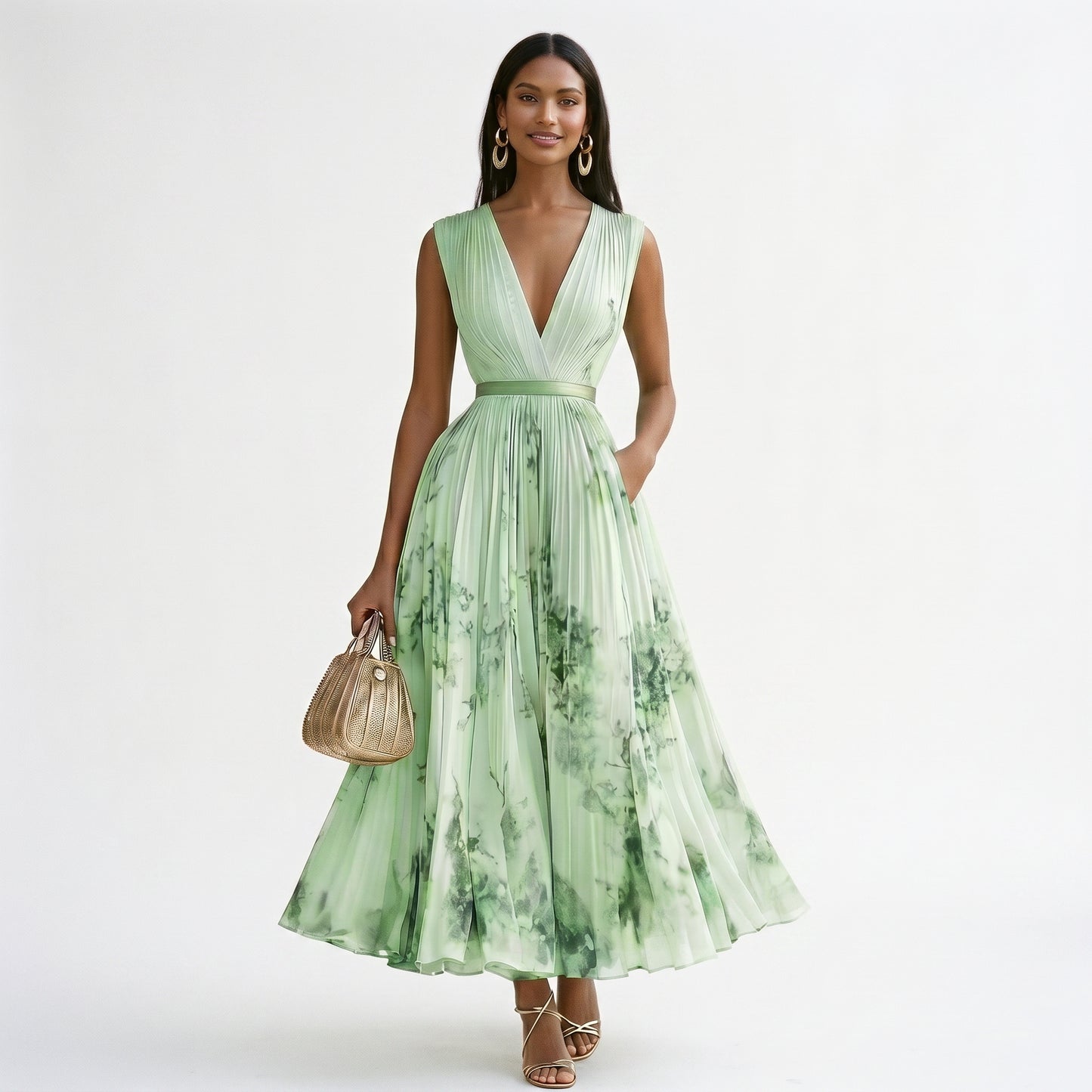Elegant Floral Long Sleeve Maxi Dress for Women DONE