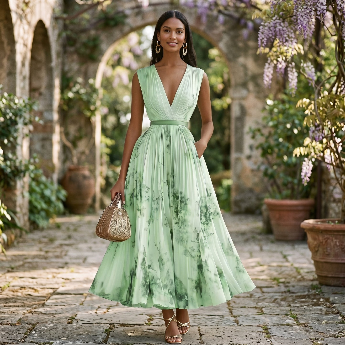 Elegant Floral Long Sleeve Maxi Dress for Women DONE