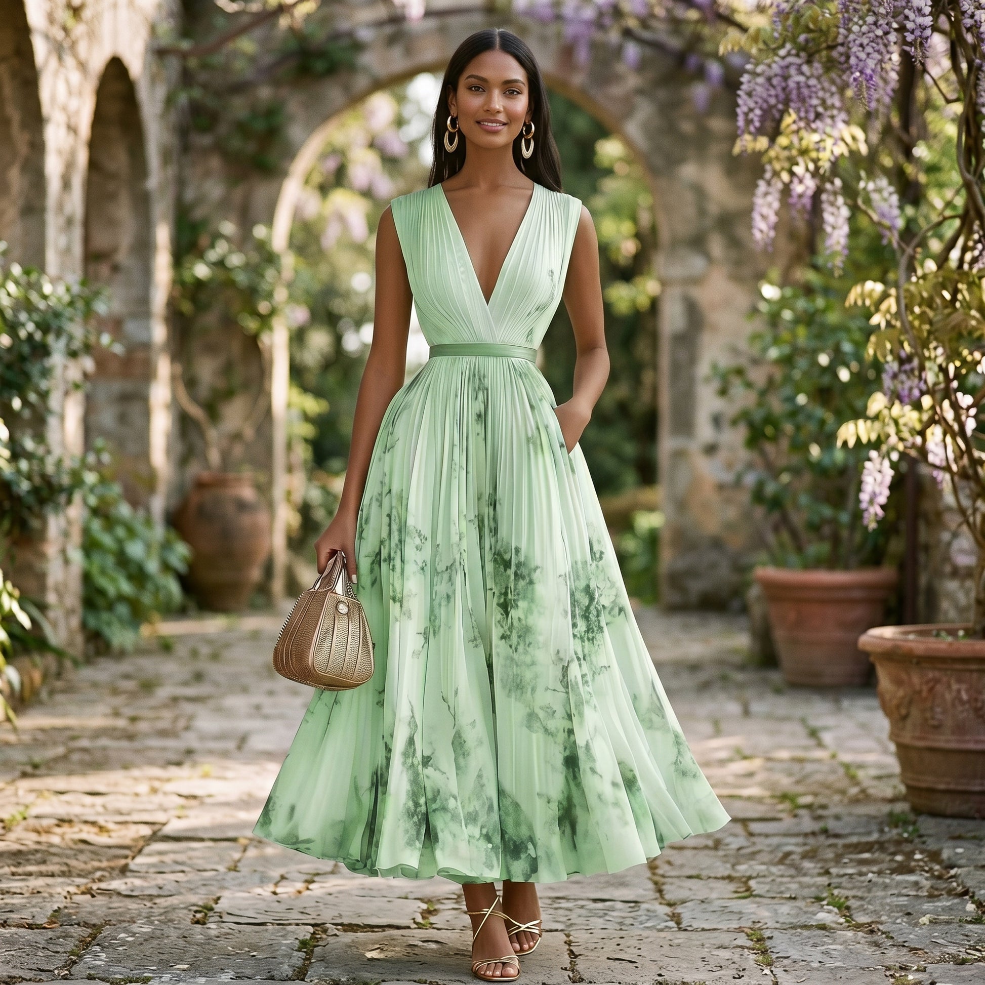 Elegant Floral Long Sleeve Maxi Dress for Women DONE