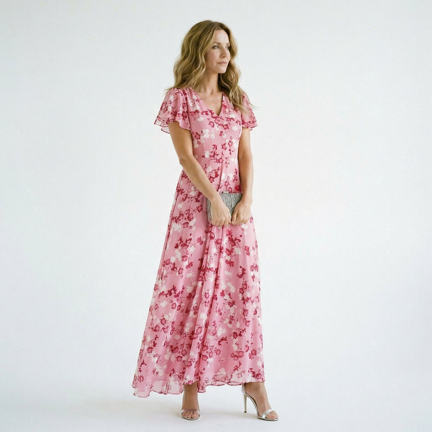 Elegant Floral Maxi Dress for Women - Lightweight Long Dress for Summer