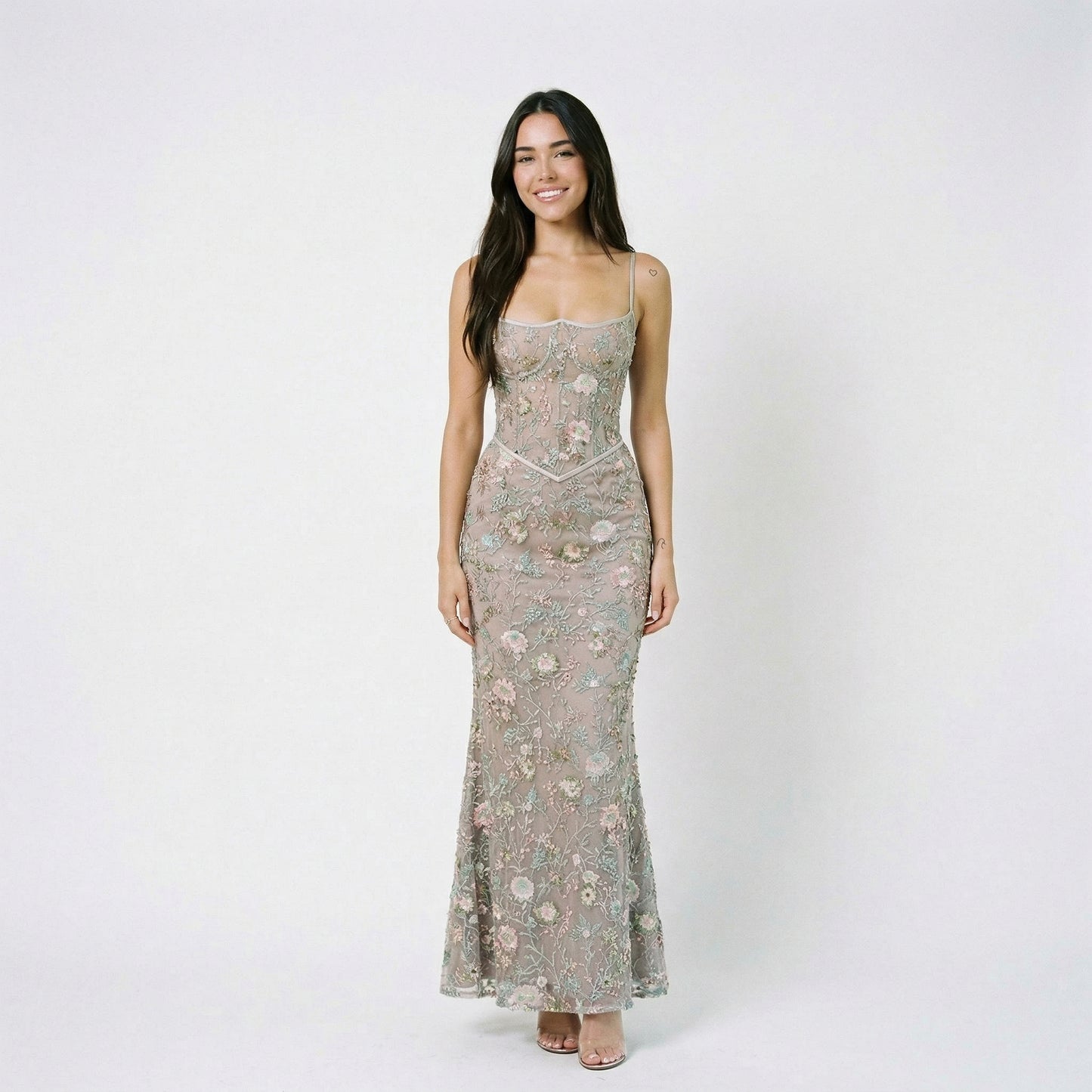 Elegant Floral Summer Corset Dress