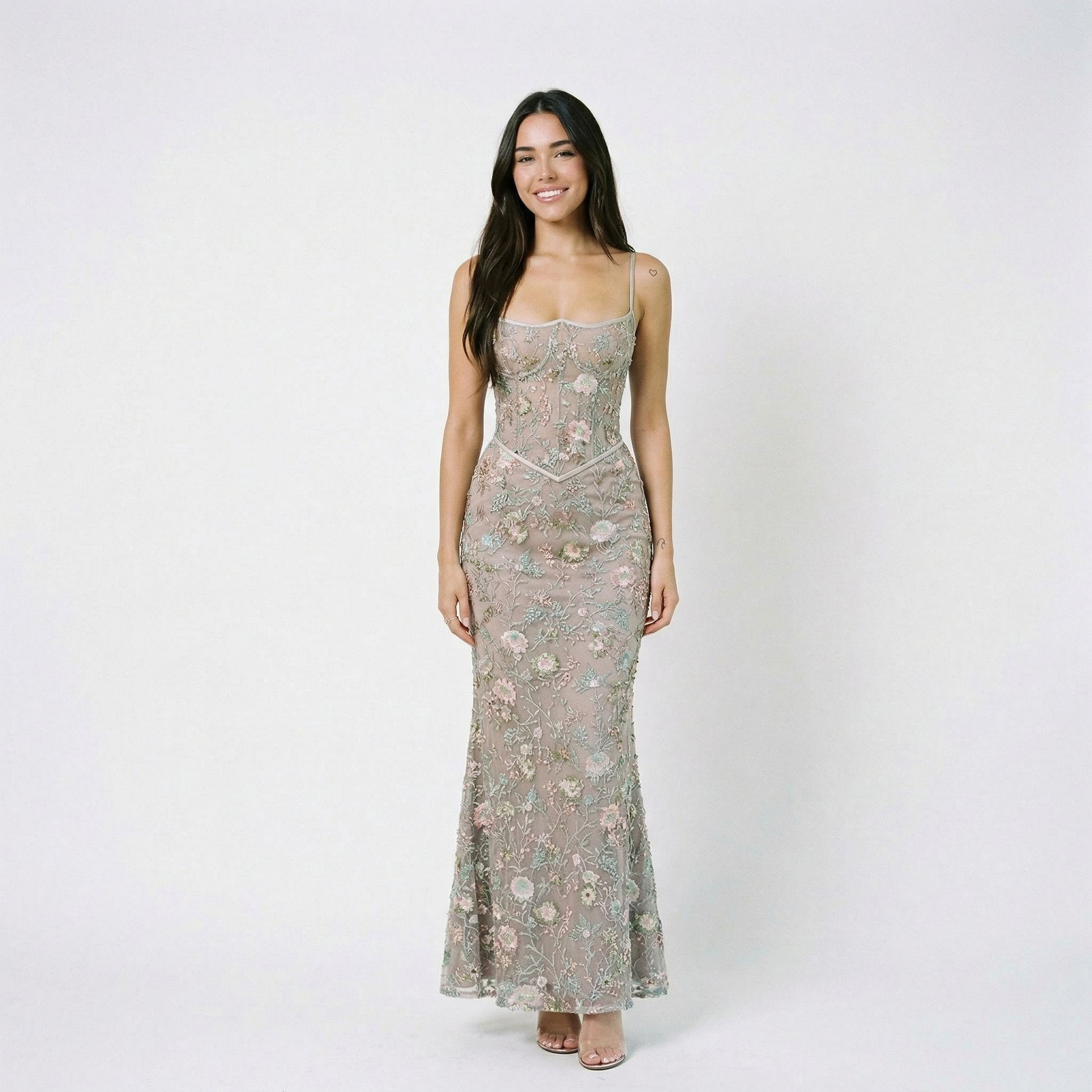 Elegant Floral Summer Corset Dress
