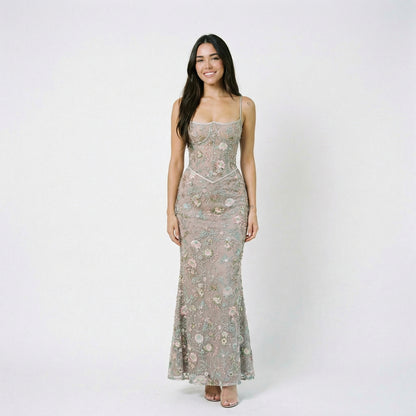 Elegant Floral Summer Corset Dress