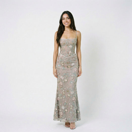 Elegant Floral Summer Corset Dress