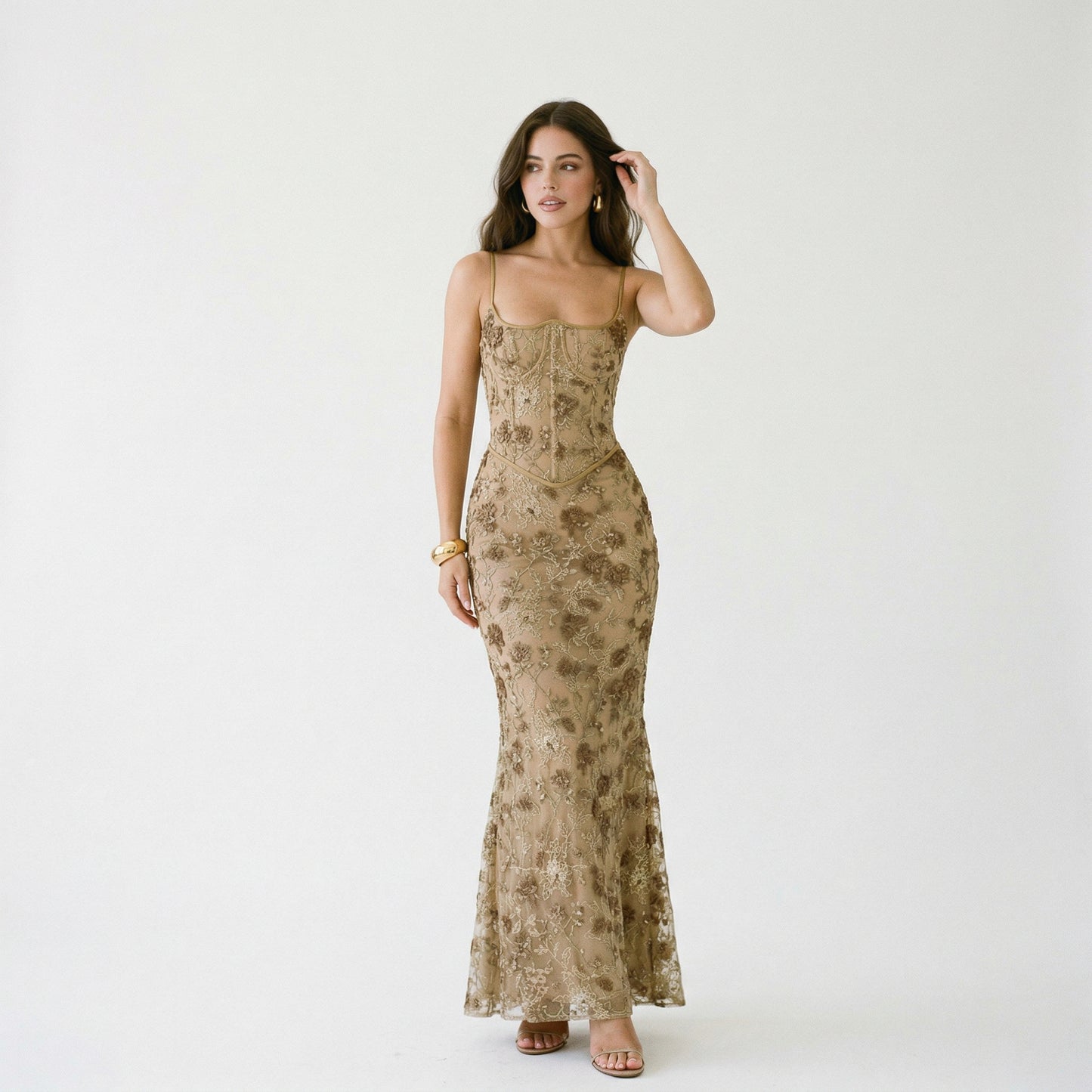 Elegant Floral Summer Corset Dress