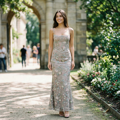 Elegant Floral Summer Corset Dress