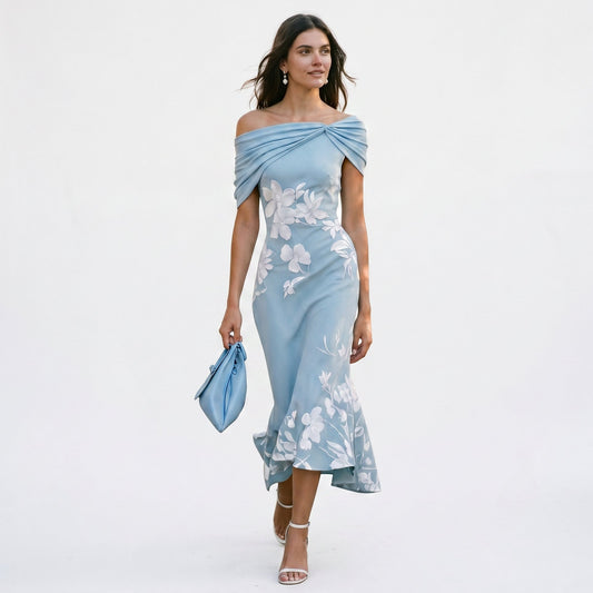 Elegant Long Sleeve Midi Dress for Women DONE