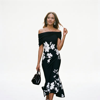 Elegant Long Sleeve Midi Dress for Women DONE