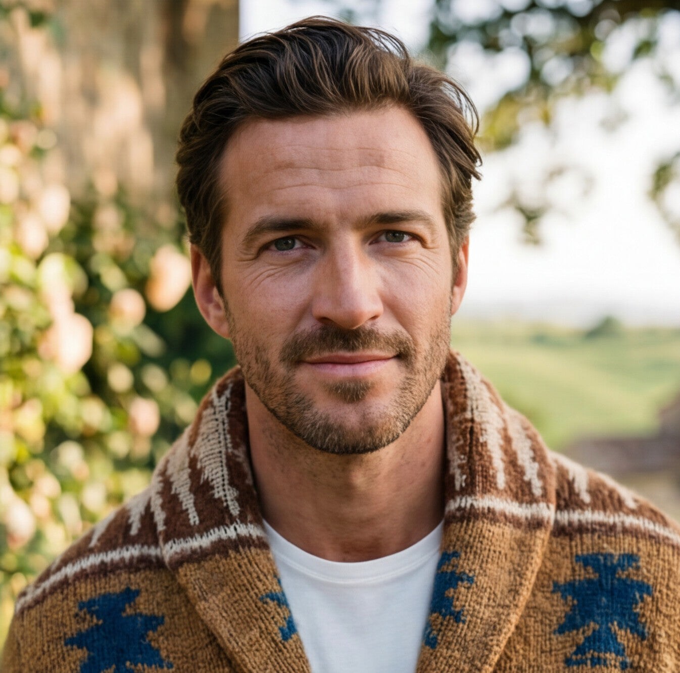Elegant Mens Cardigan Sweater for Winter