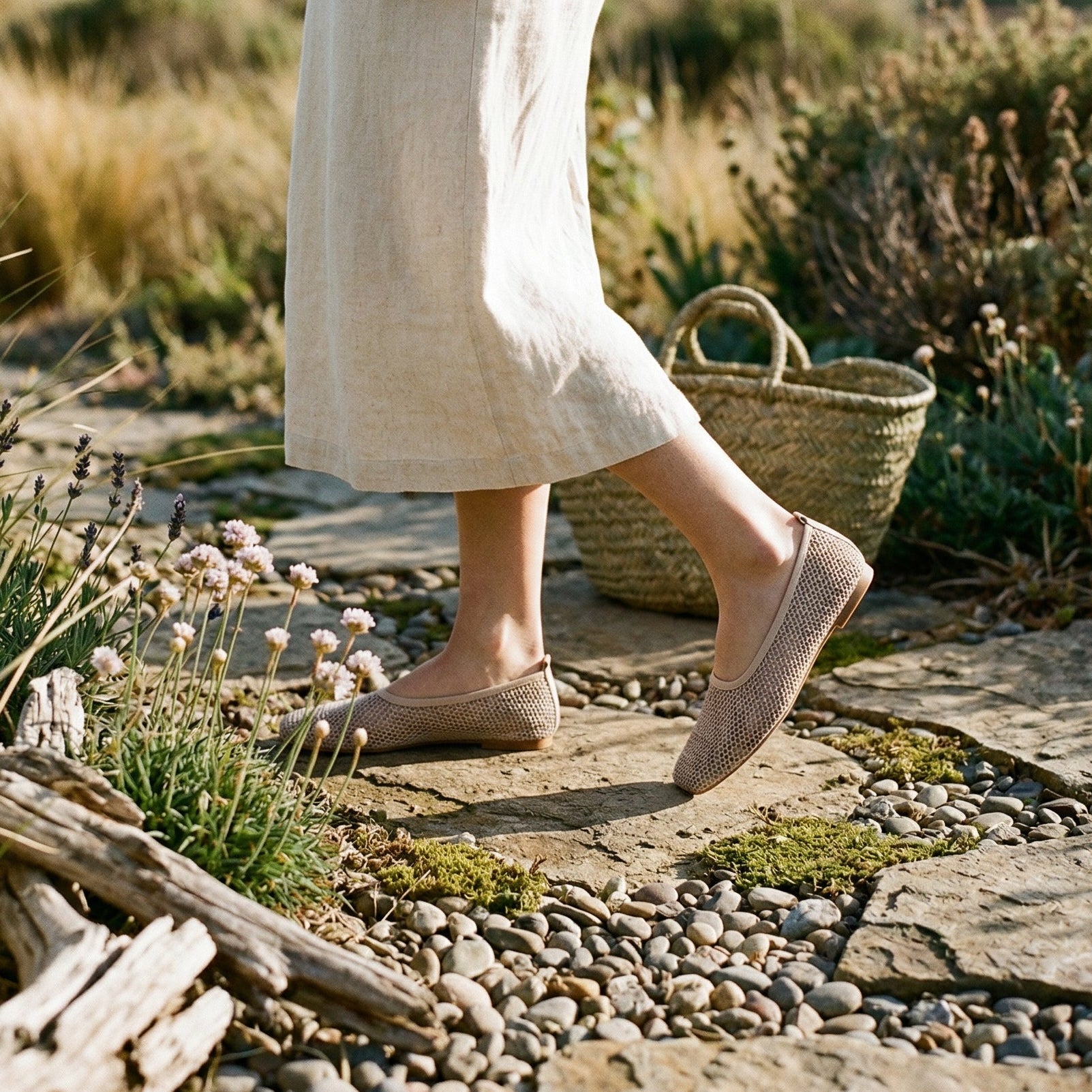 Elegant Mesh Ballerina Flats for Women