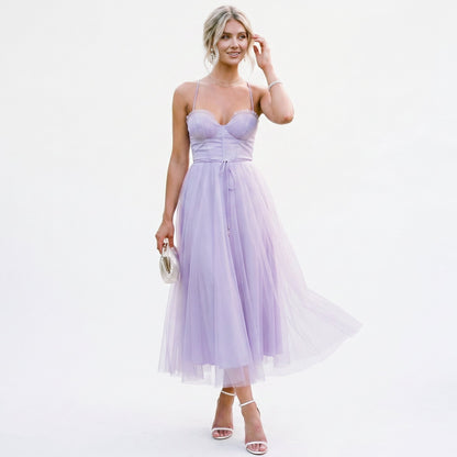 Elegant Midi Tulle Cocktail Dress for Women's Special Occasions DONE