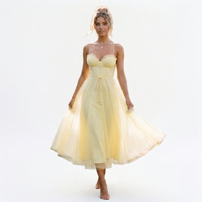 Elegant Midi Tulle Cocktail Dress for Women's Special Occasions DONE