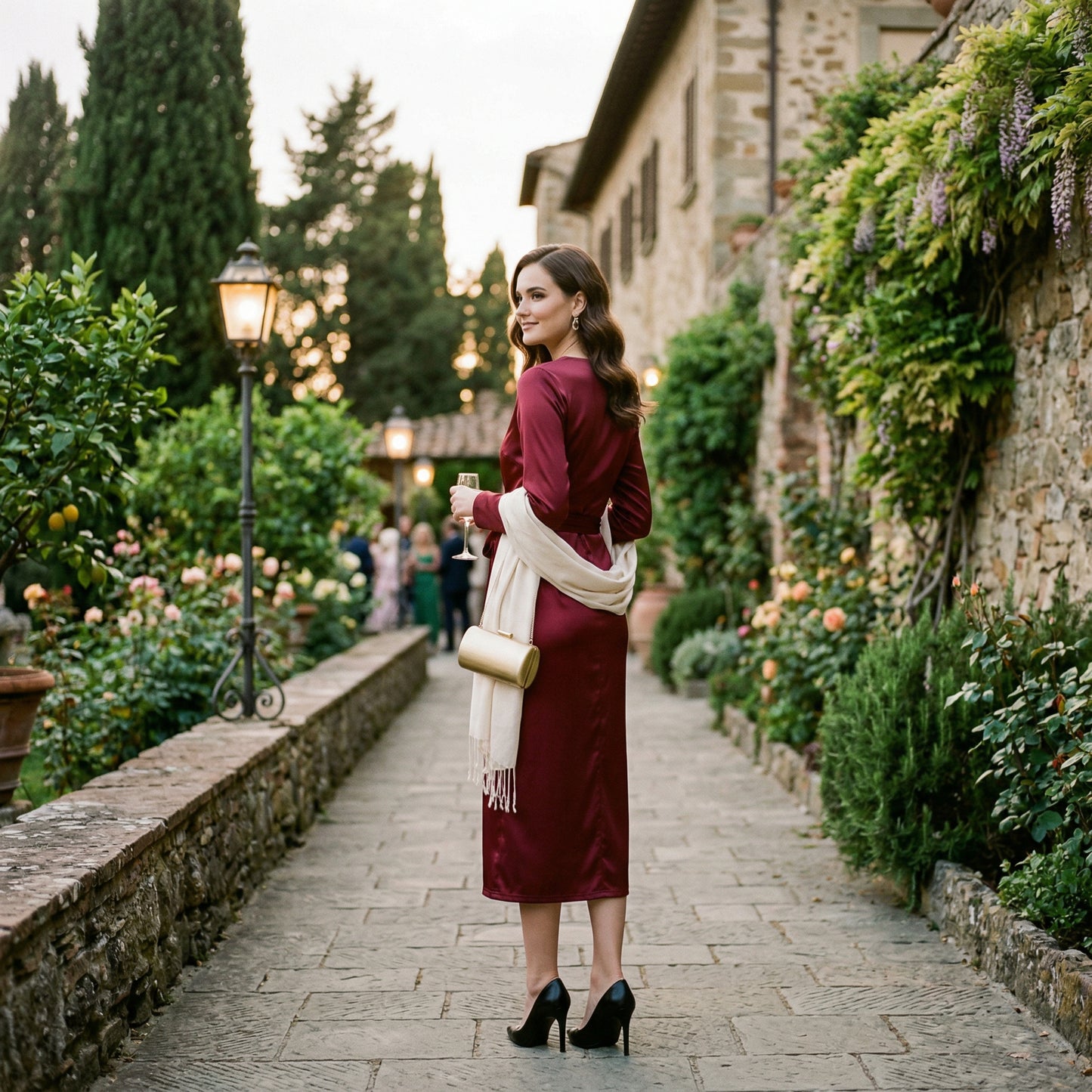 Elegant Midi Wrap Dress for Women