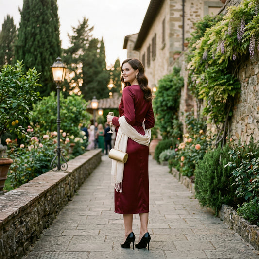Elegant Midi Wrap Dress for Women