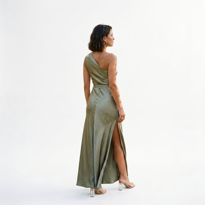 Elegant One-Shoulder Maxi Dress for Women DONE