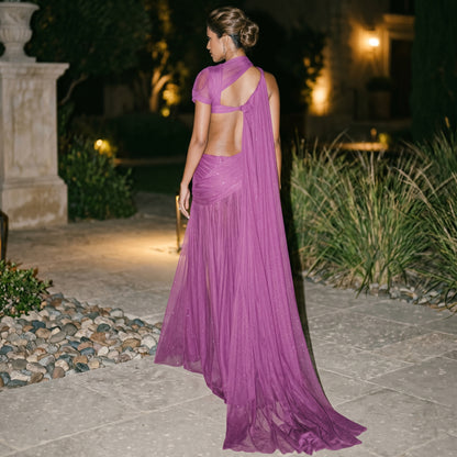 Elegant Purple Formal Dress for Wedding Guests and Cocktail Parties DONE