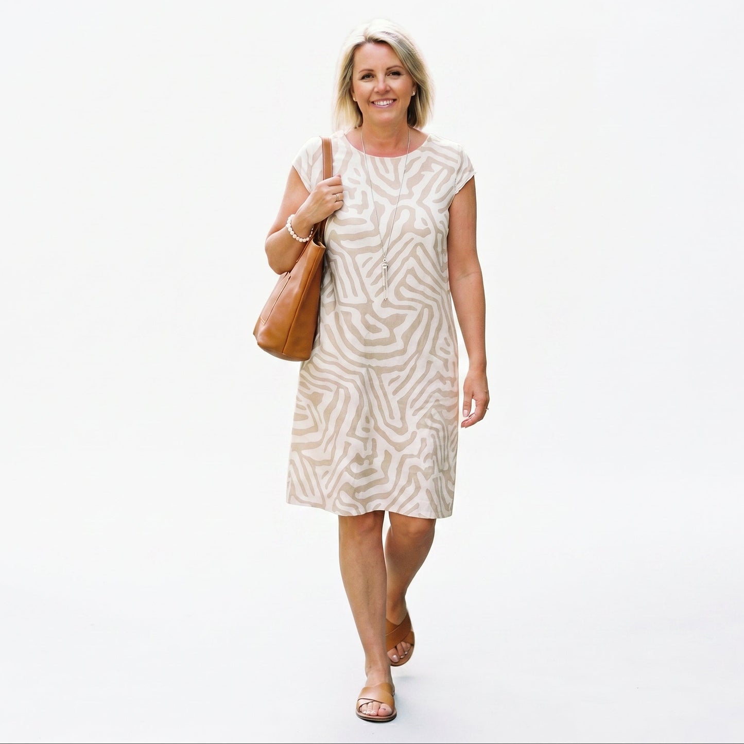Elegant Round Neck Womens Summer Dress DONE