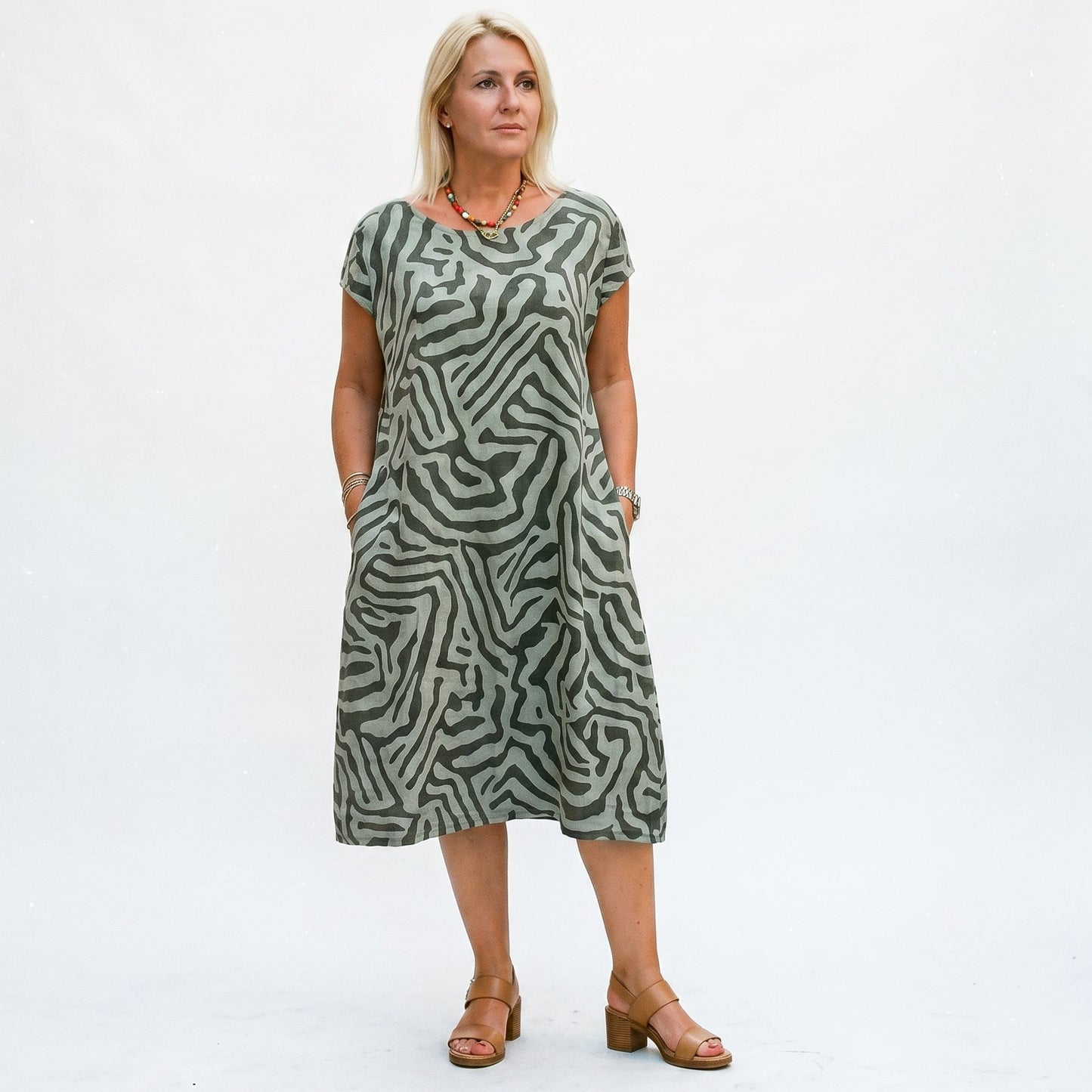 Elegant Round Neck Womens Summer Dress DONE