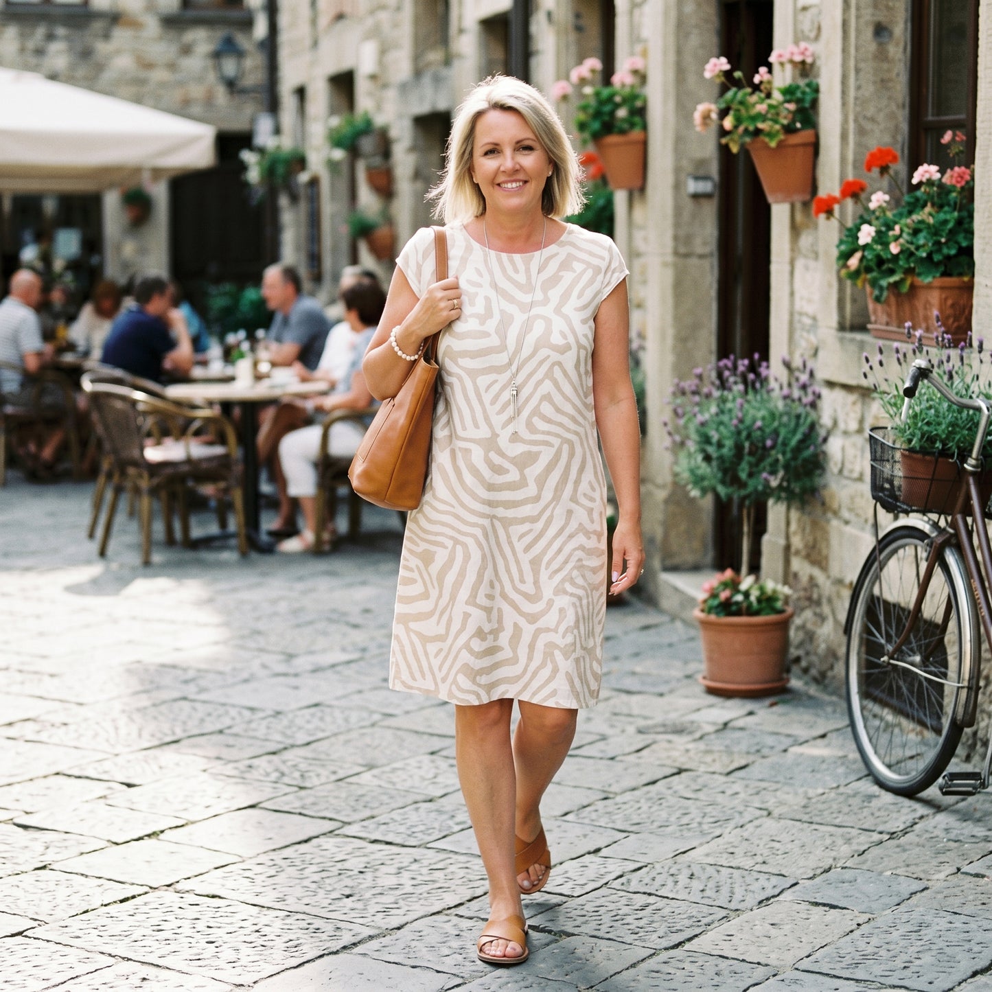 Elegant Round Neck Womens Summer Dress DONE