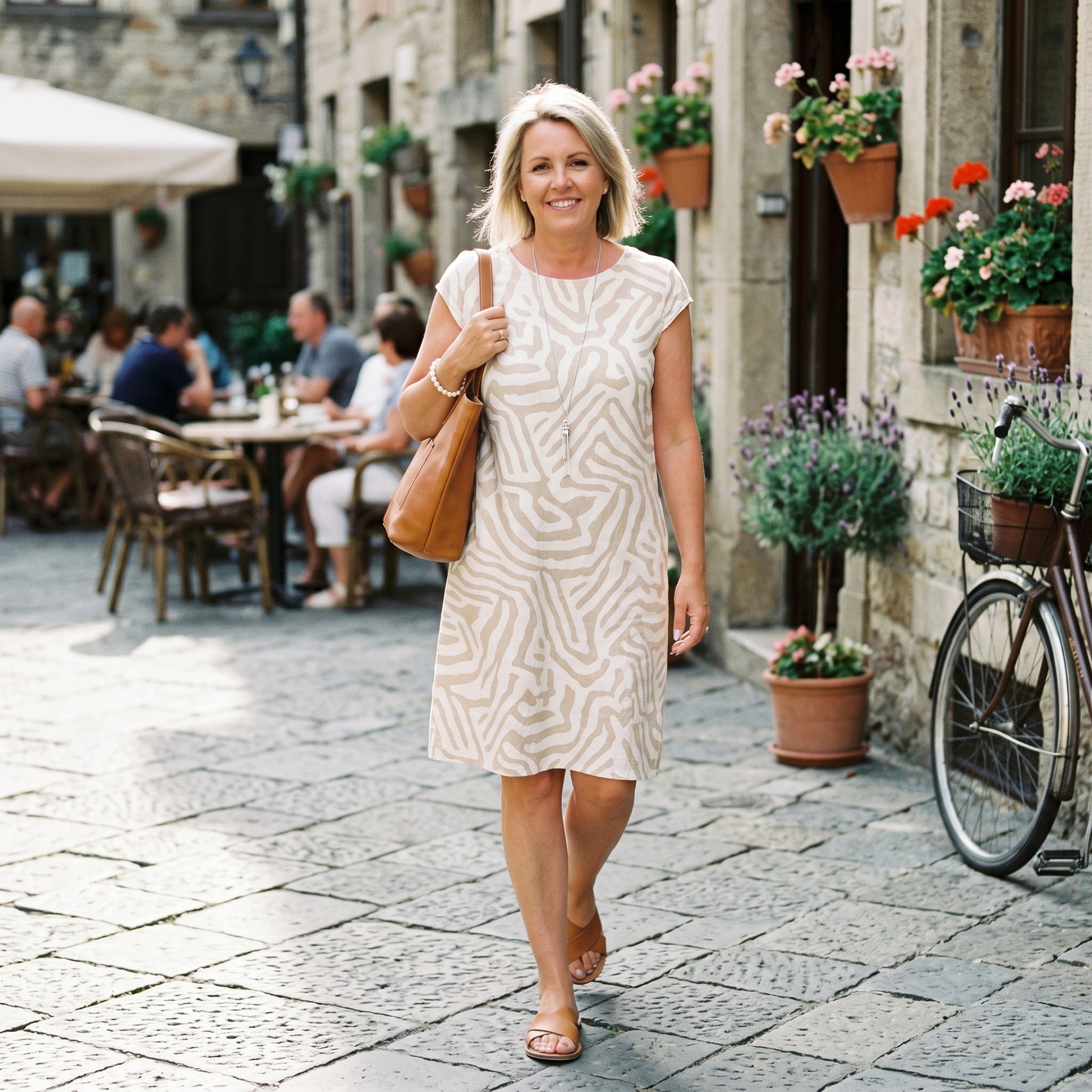 Elegant Round Neck Womens Summer Dress DONE