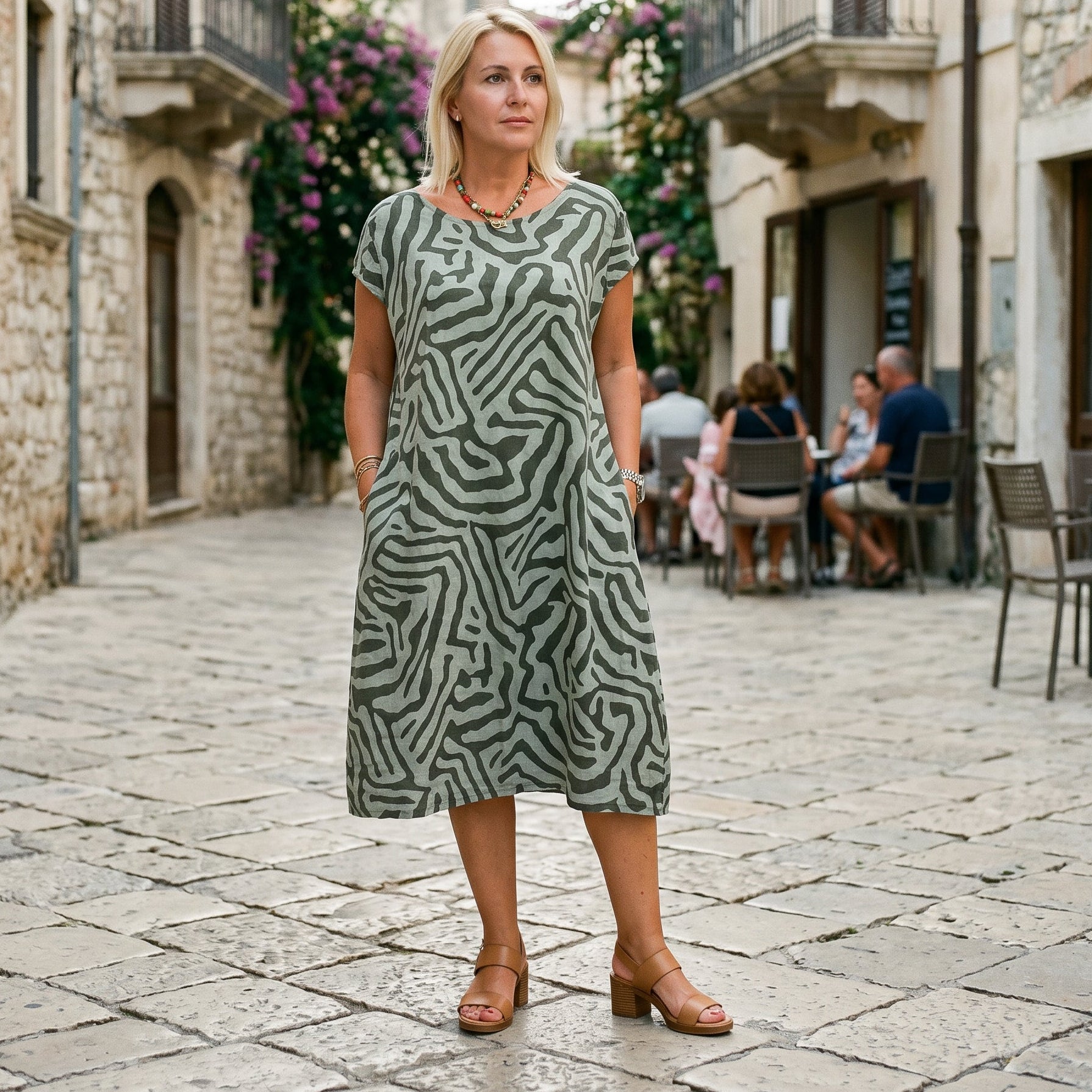 Elegant Round Neck Womens Summer Dress DONE