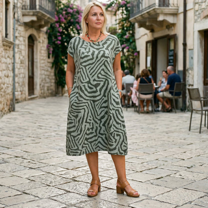 Elegant Round Neck Womens Summer Dress DONE