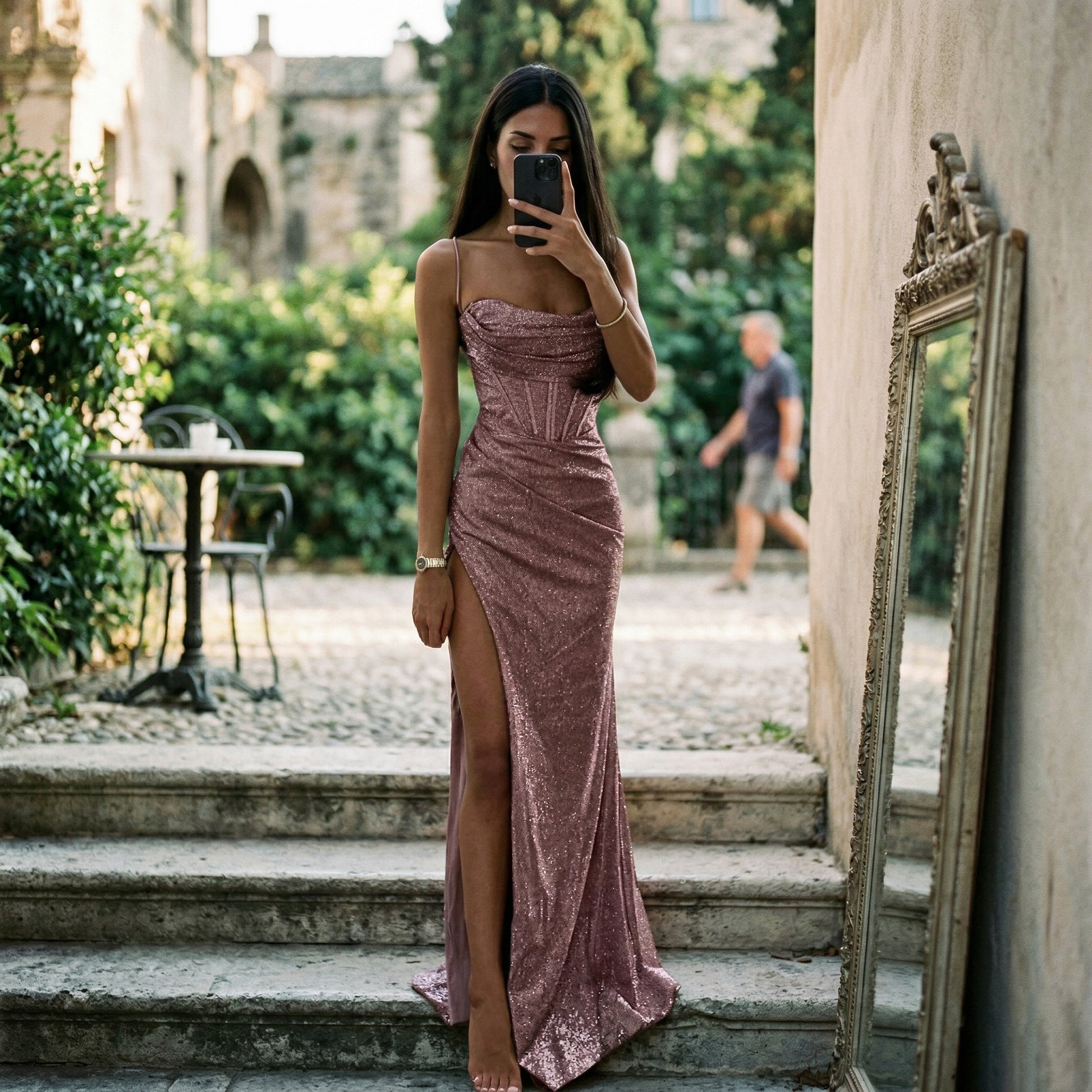 Elegant Sequin Maxi Dress for Women