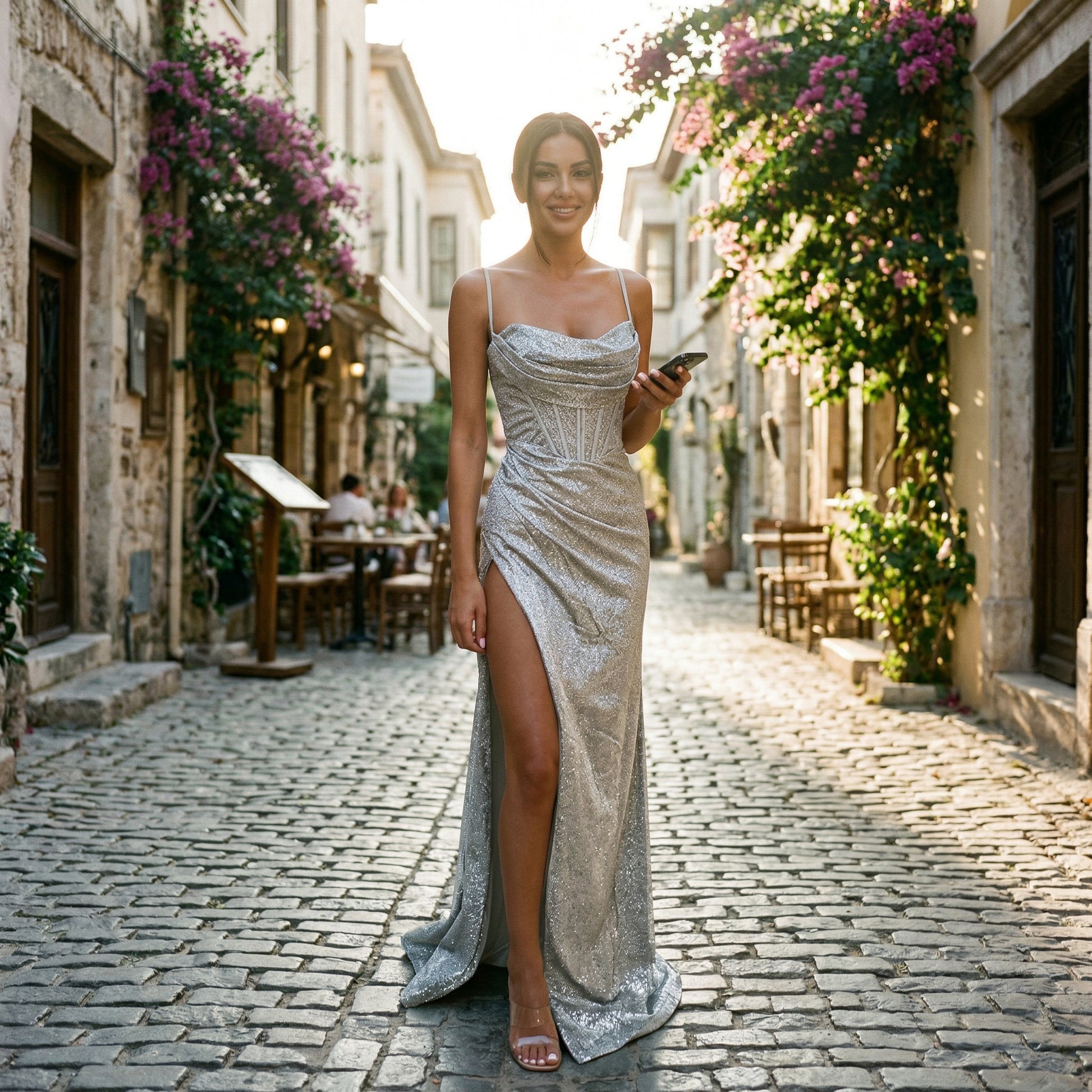 Elegant Sequin Maxi Dress for Women