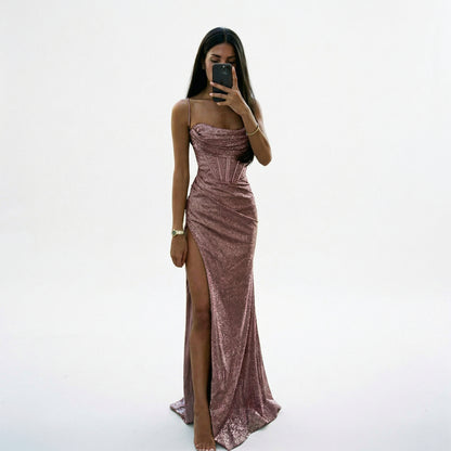 Elegant Sequin Maxi Dress for Women
