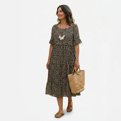 Elegant Short Sleeve Midi Dress for Women DONE