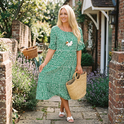 Elegant Short Sleeve Midi Dress for Women DONE