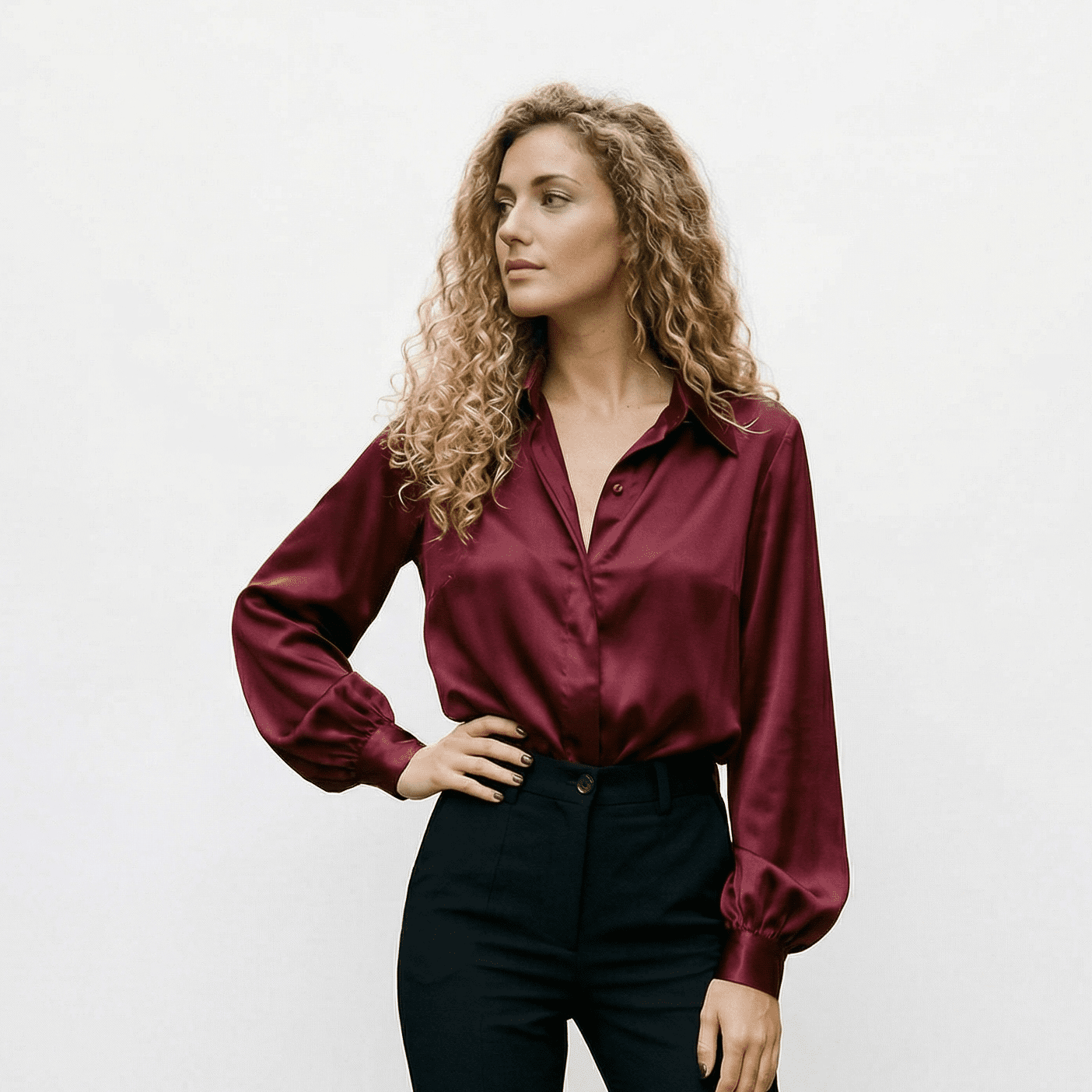 Elegant White Blouse for Women - Plus Size Available