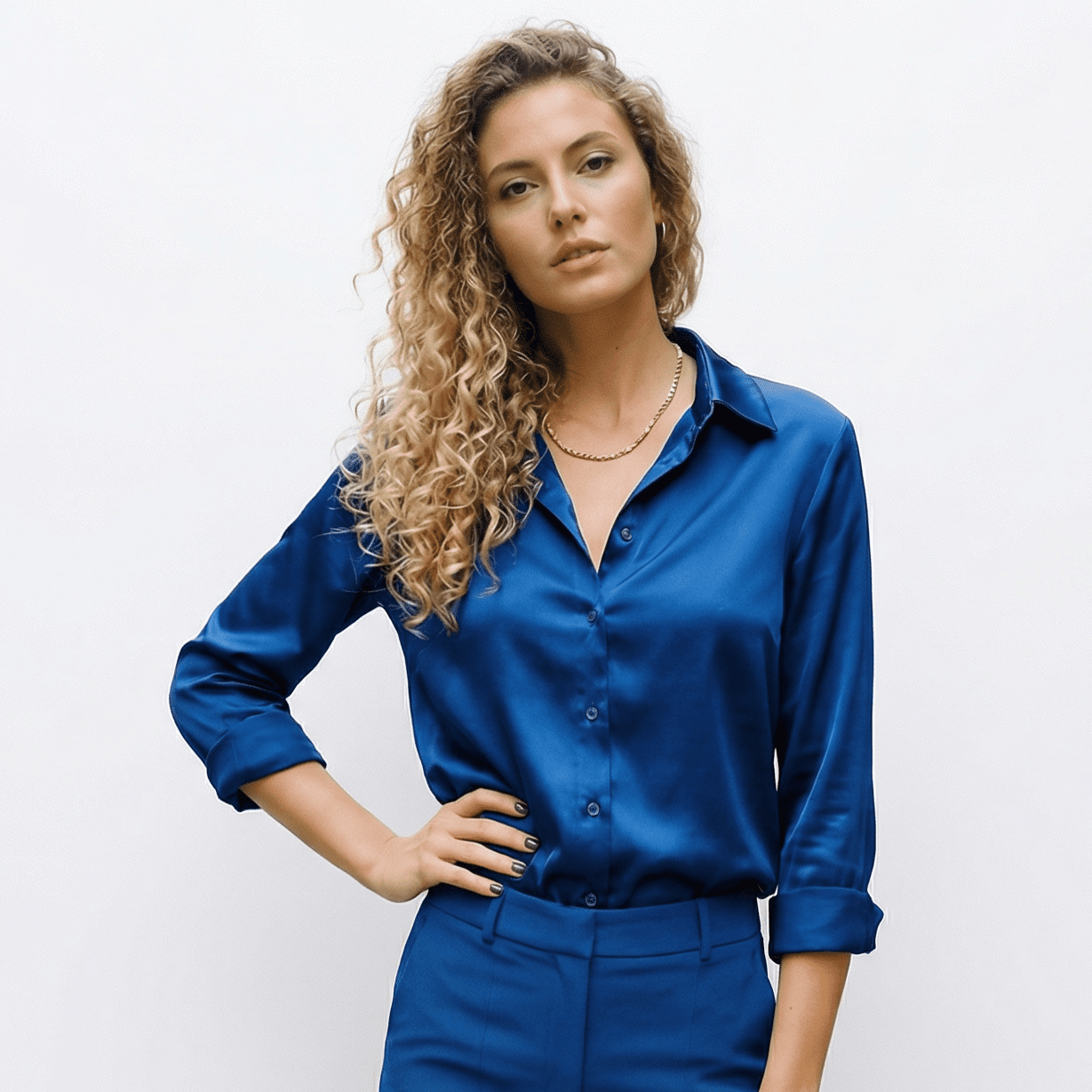 Elegant White Blouse for Women - Plus Size Available