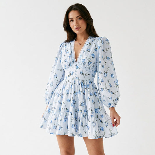 Elegant White Floral Mini Dress for Summer Weddings