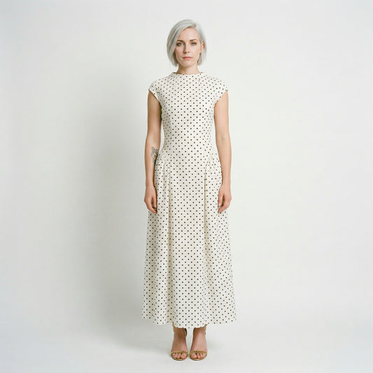 Elegant Women's Polka Dot Maxi Dress