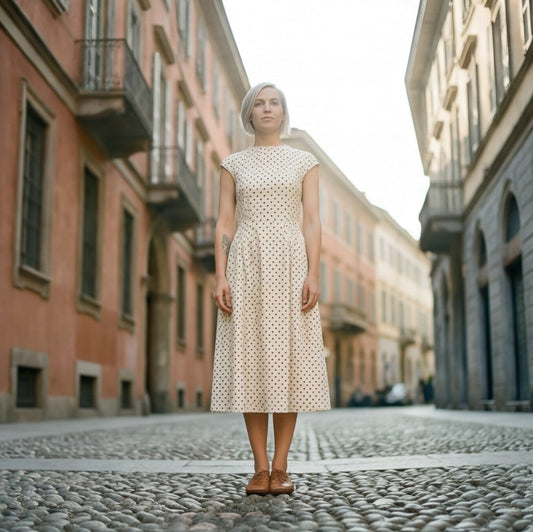 Elegant Women's Polka Dot Maxi Dress