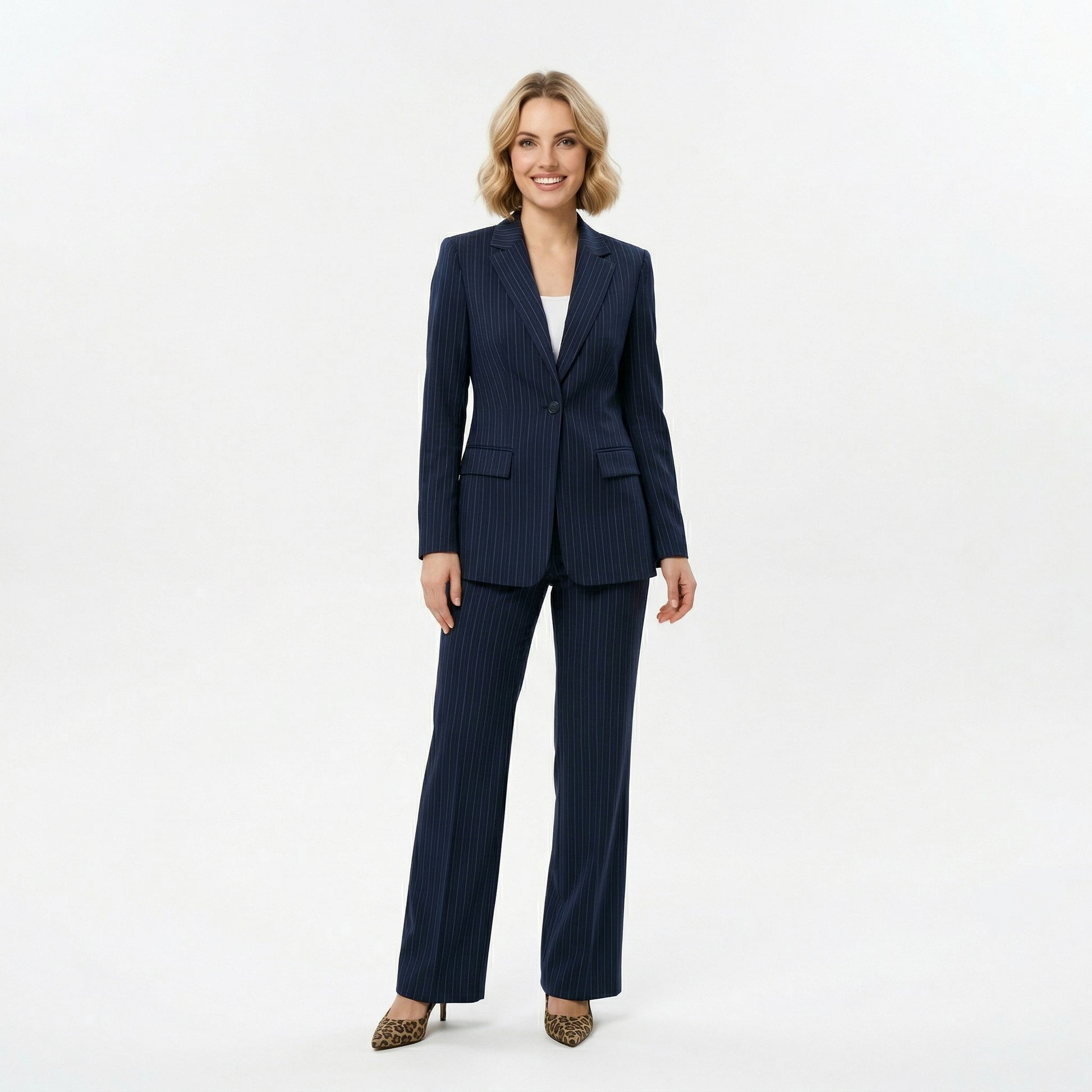 Elegant Women's Suit Set with Wide Legs