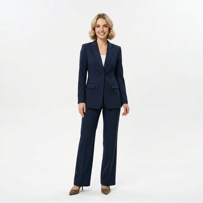 Elegant Women's Suit Set with Wide Legs