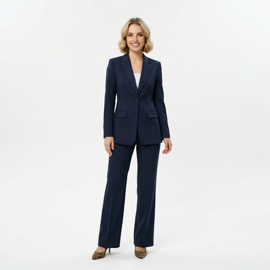 Elegant Women's Suit Set with Wide Legs