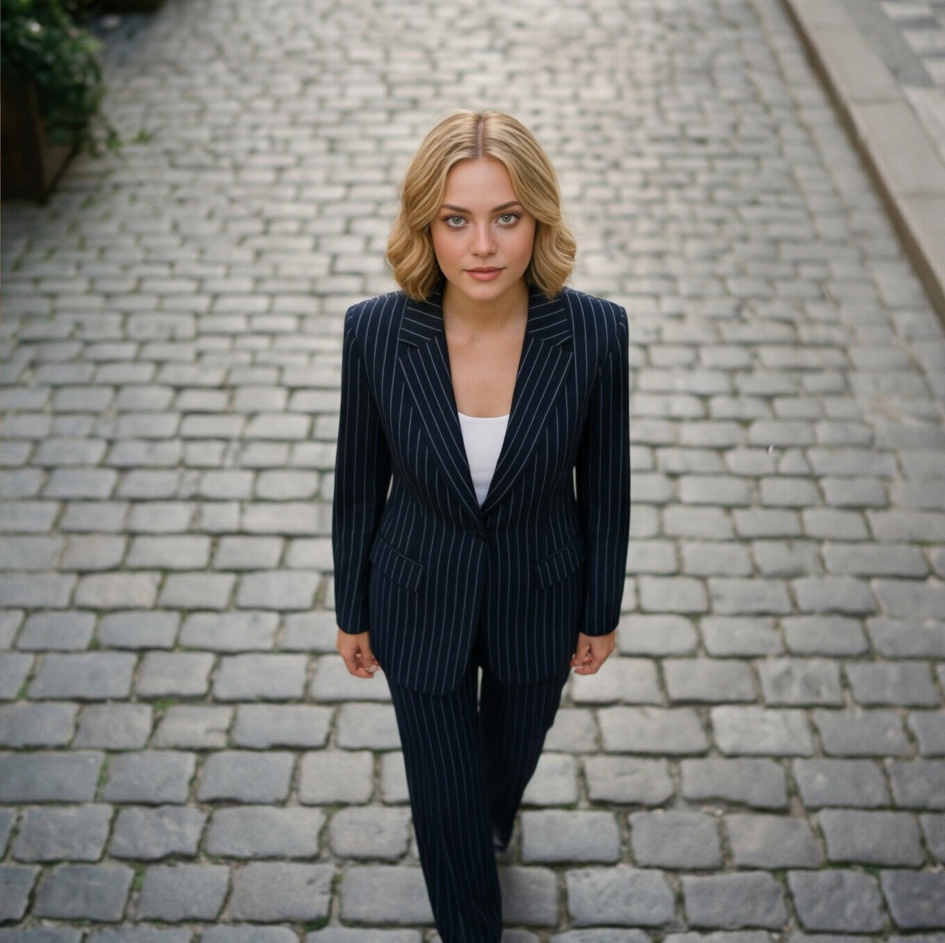 Elegant Women's Suit Set with Wide Legs