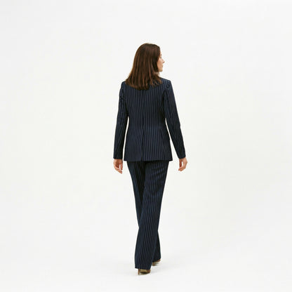 Elegant Women's Suit Set with Wide Legs