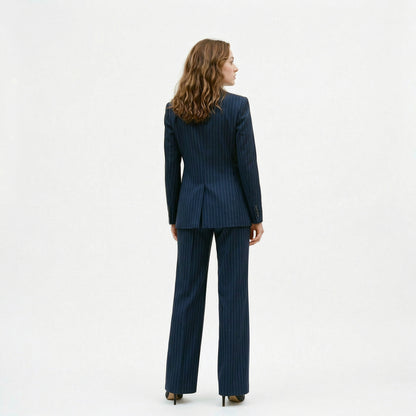 Elegant Women's Suit Set with Wide Legs