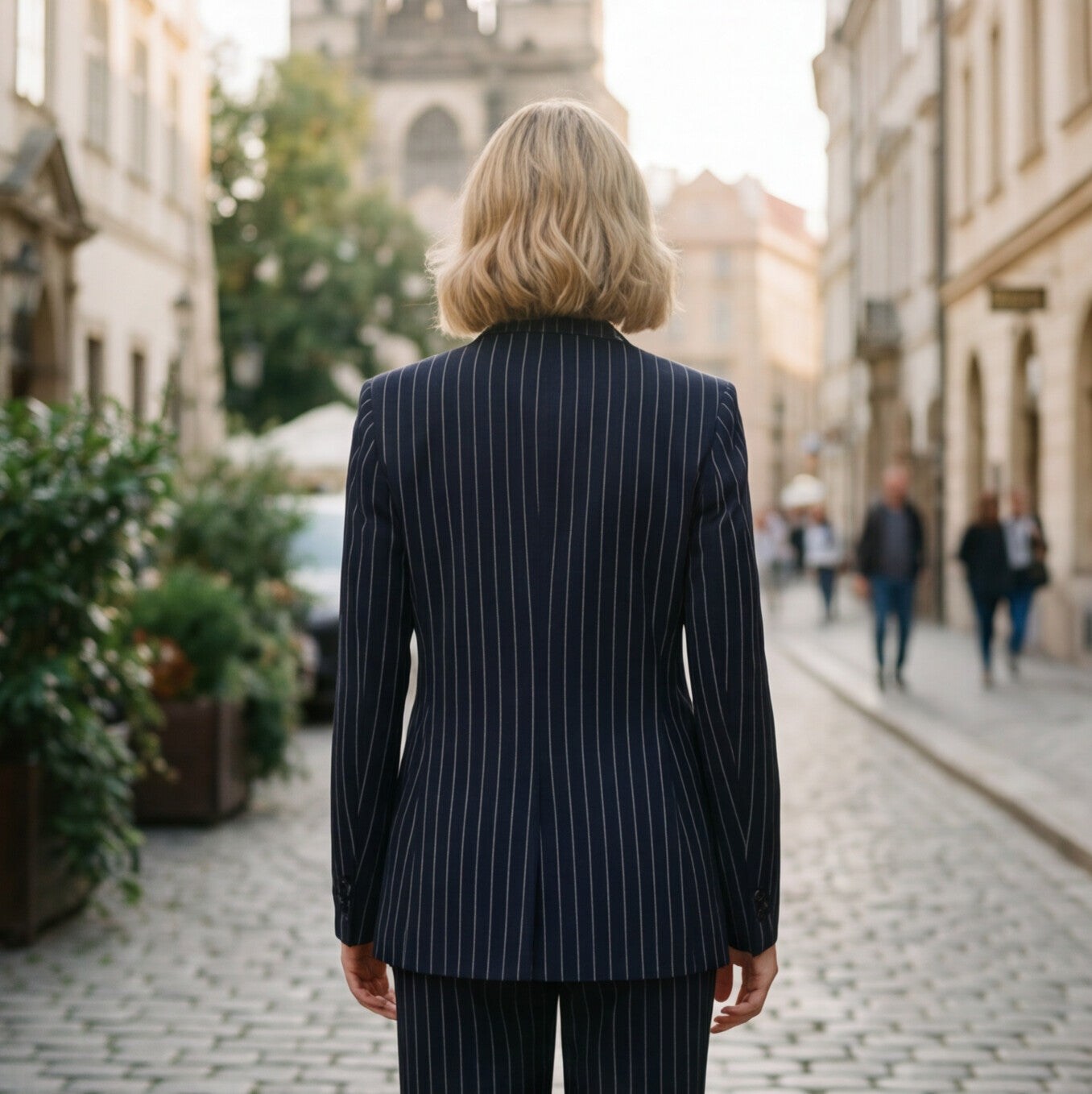Elegant Women's Suit Set with Wide Legs
